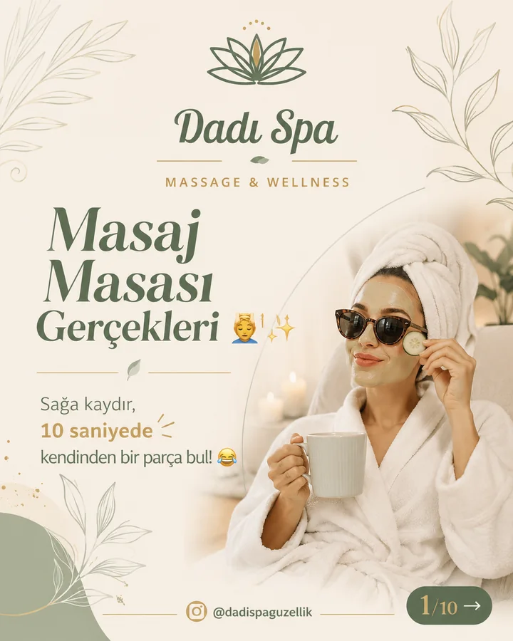 Masaj masası gerçekleri Instagram gönderisi